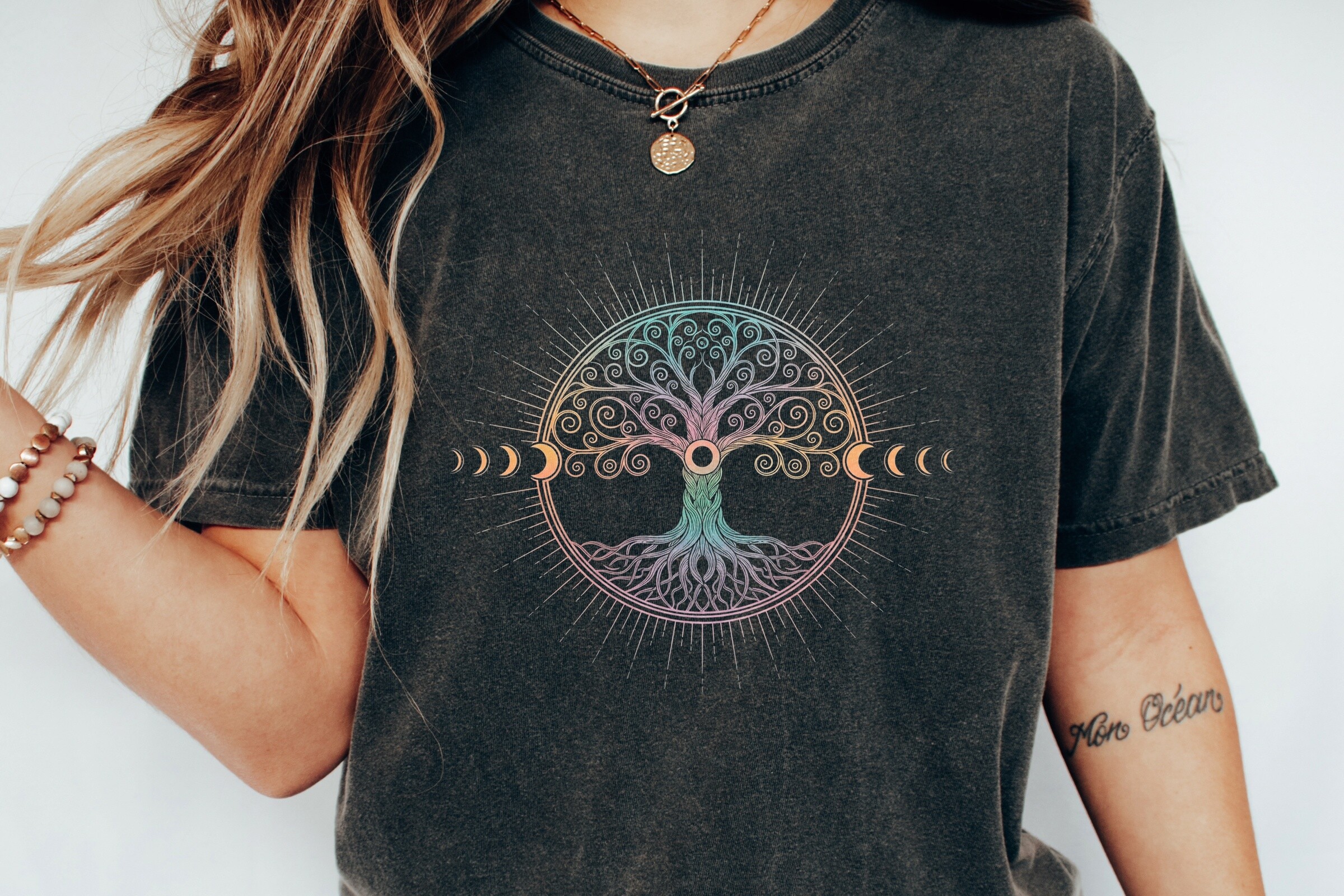 Celestial Tree of Life Moon Phases Png