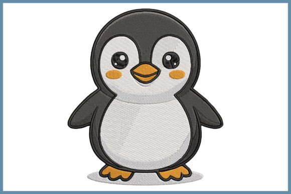 Cute Penguin Embroidery Design