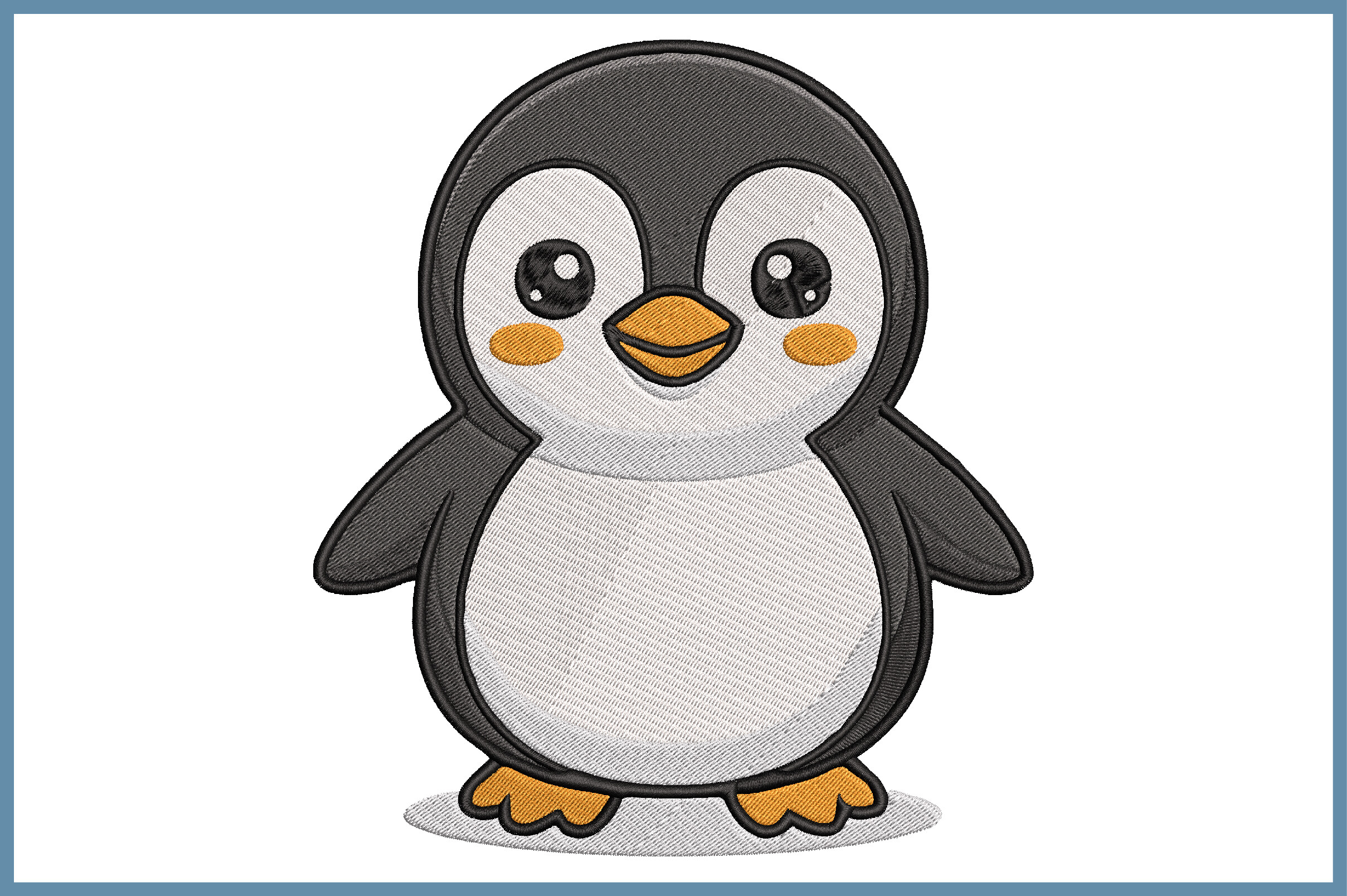 Cute Penguin Embroidery Design
