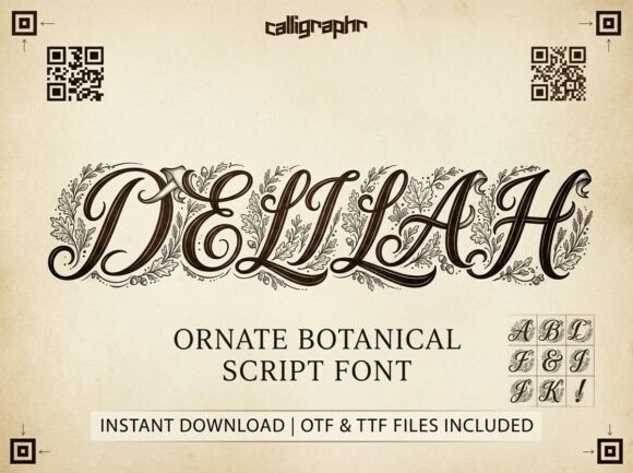 Delilah Font - Preview 1