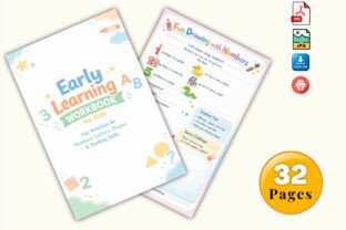 Early Learning Workbook for Kids Graphic by KDPLab · Creative Fabrica