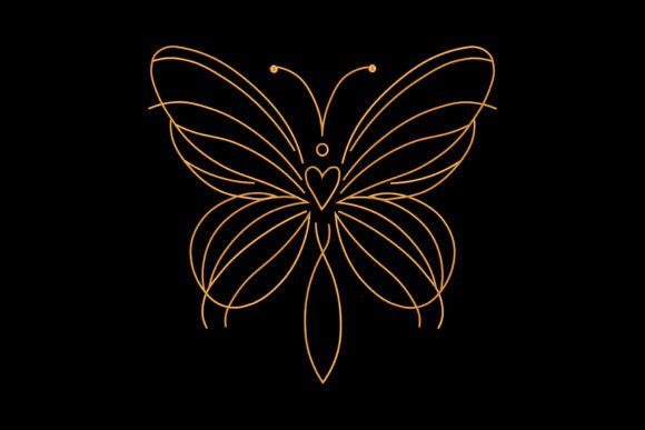 Elegant Butterfly Outline