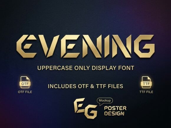 Evening Font - Preview 1