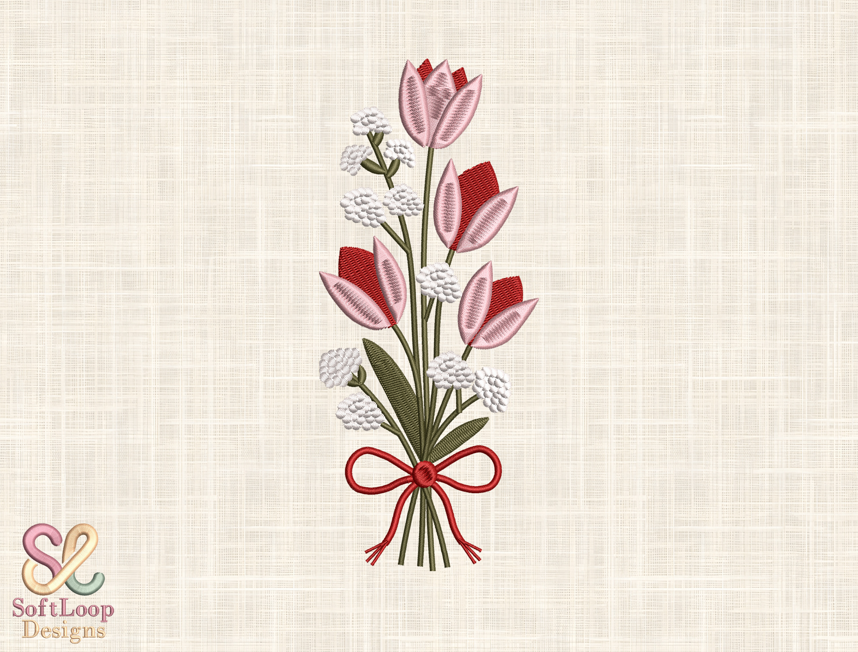 Flower Bouquet Embroidery Design