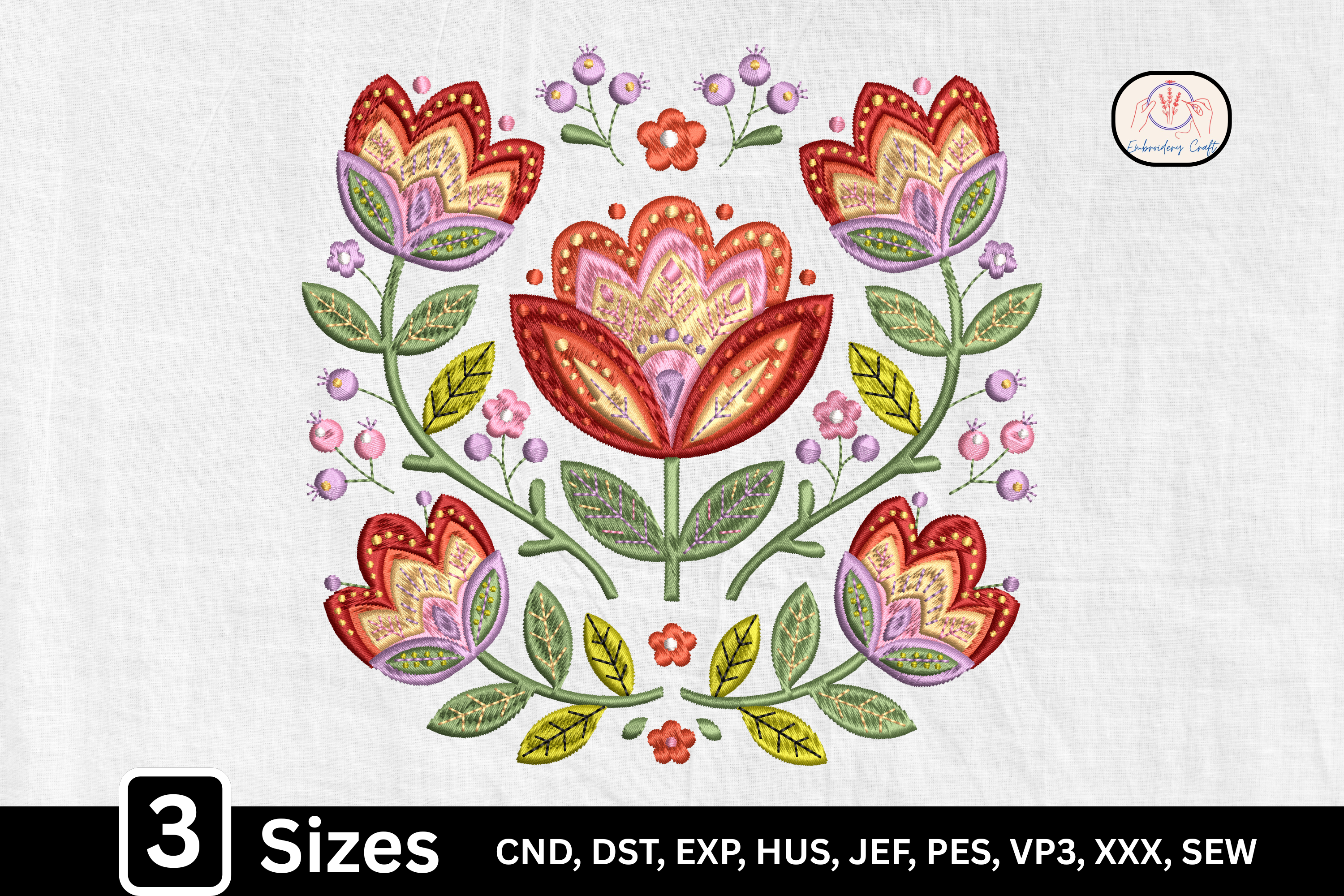 Folk Art Scandinavian Flower