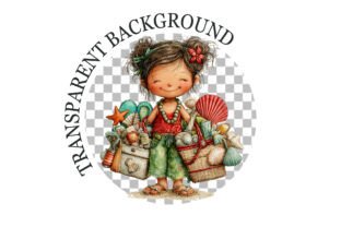 Funny Summer Beach Girl Clipart Graphic by Rose Art · Creative Fabrica