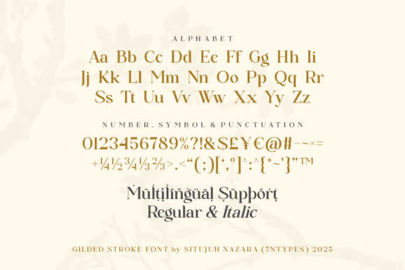 Gilded Stroke Font - Preview 4