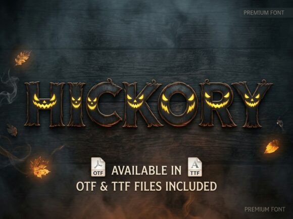 Hickory Font PNG with transparent background - Preview 1