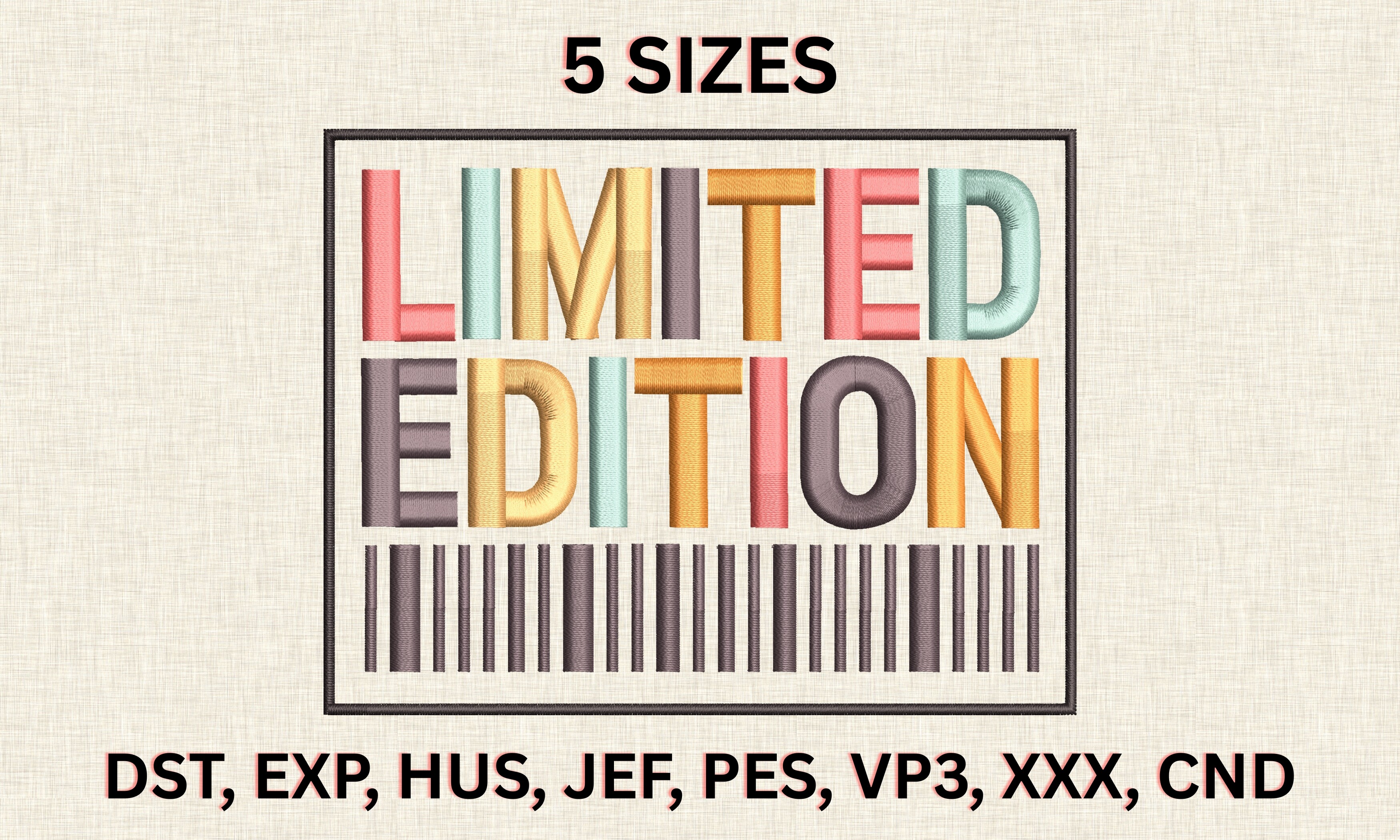 Limited Edition Embroidery Text