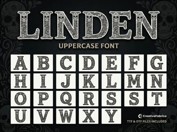 Linden Font PNG with transparent background - Preview 1