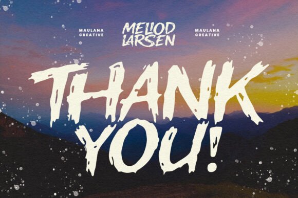 Meliod Larsen Font PNG with transparent background - Preview 6