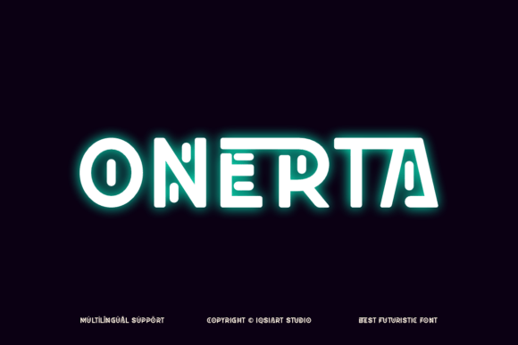 Onerta Font PNG with transparent background - Preview 1