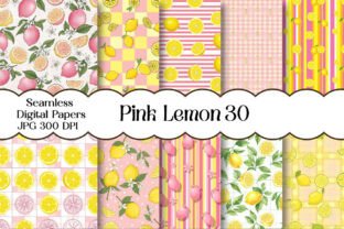 Pink Lemon Digital Paper Graphic by Designstock · Creative Fabrica