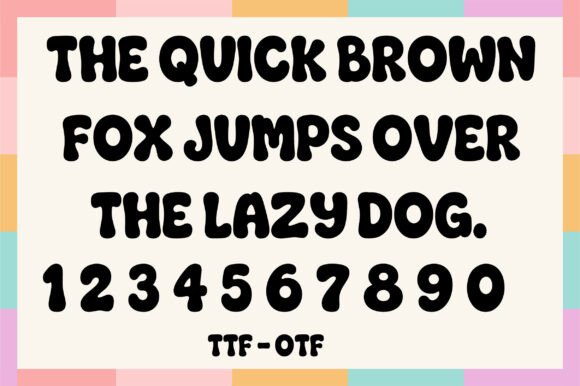 Puffy Chunk Font PNG with transparent background - Preview 4