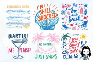 Sassy Beach Coastal Summer Vibes Bundle Graphic by Cat Lady · Creative ...