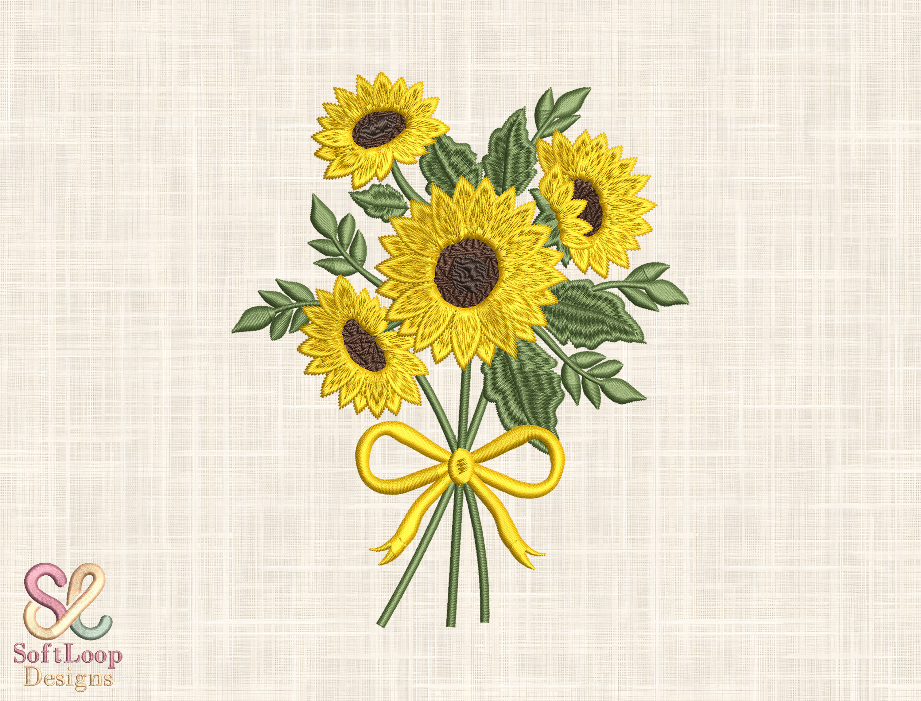 Sunflower Bouquet Embroidery Design