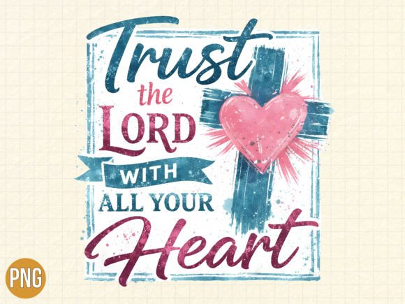 Trust the Lord Christian Cross PNG