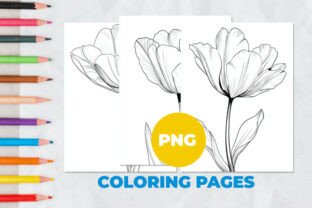Tulip Flower Coloring Pages Graphic by EveryDay · Creative Fabrica