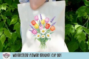 Watercolor Flower Bouquet Clip Art Graphic by BbowDesign · Creative Fabrica