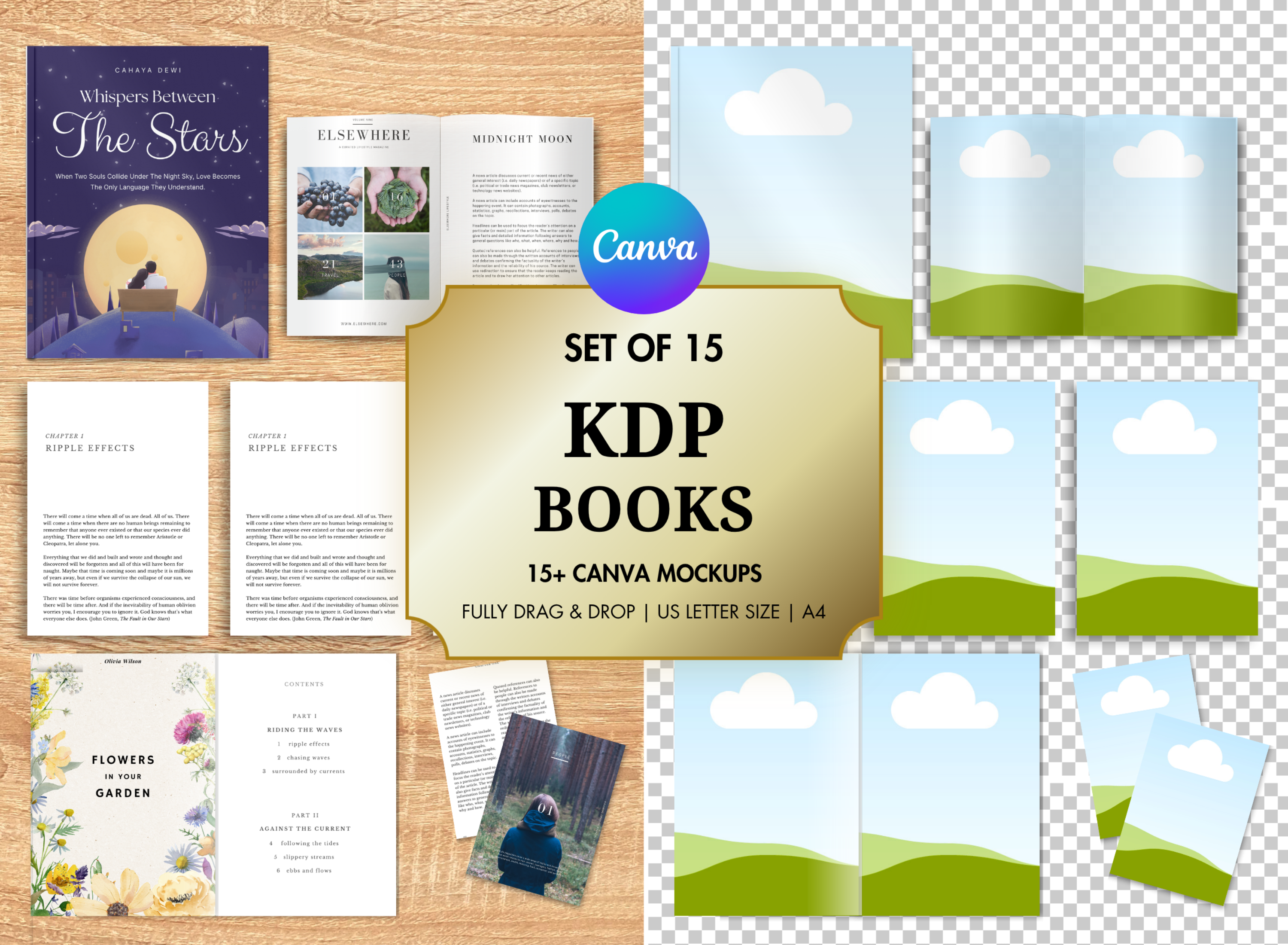 15 KDP Book Mockup Canva Templates Graphic by ModernAstic · Creative ...