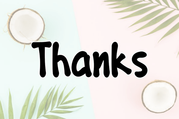 Coconut Creamy Font PNG with transparent background - Preview 4