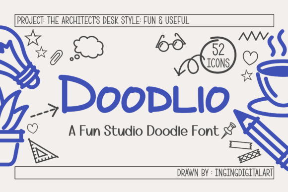 Doodlio Dingbats Font By IngingDigitalArt