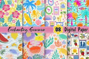 Enchanting Summer Digital Paper Graphic by Artistic Garden · Creative ...