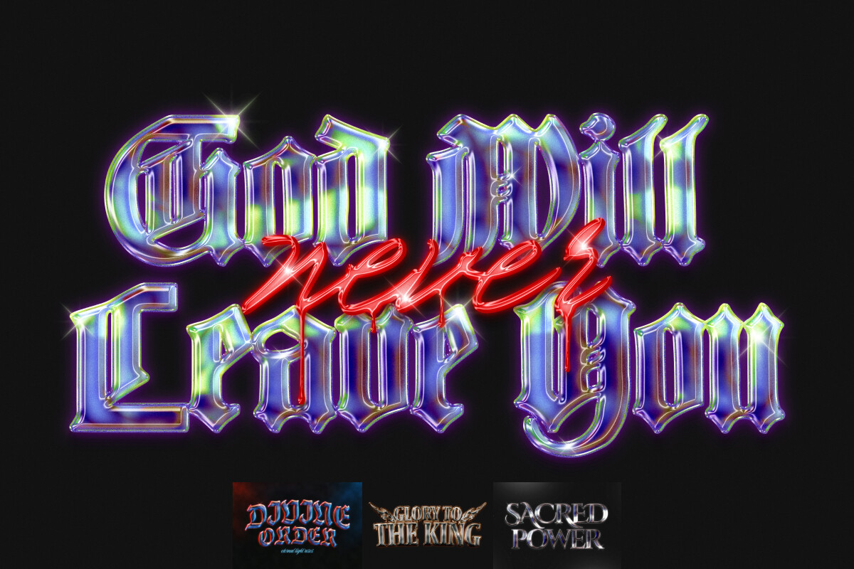 Epic Gothic Chrome Glow Text Effect