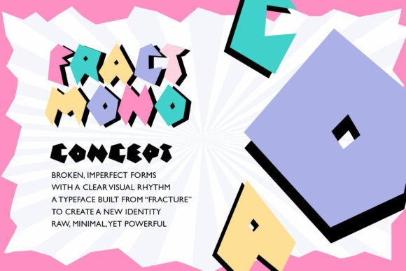 Fract Mono Font PNG with transparent background - Preview 1