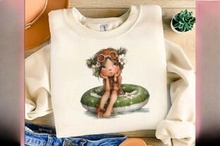 Funny Summer Beach Girl Clipart Bundle Graphic by Print Magic ...