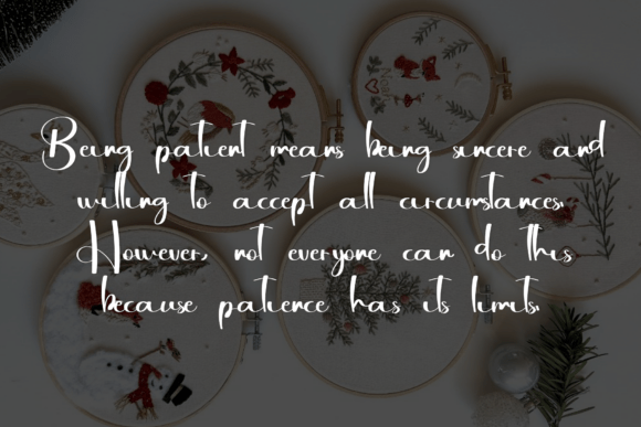 Knitting Enchanting Font PNG with transparent background - Preview 3