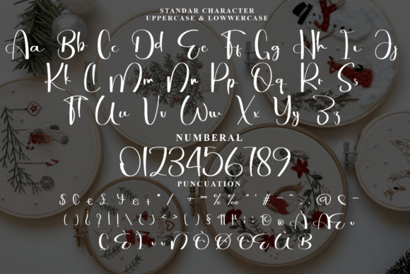 Knitting Enchanting Font PNG with transparent background - Preview 4