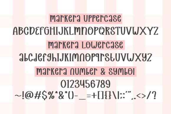 Markera Font PNG with transparent background - Preview 1