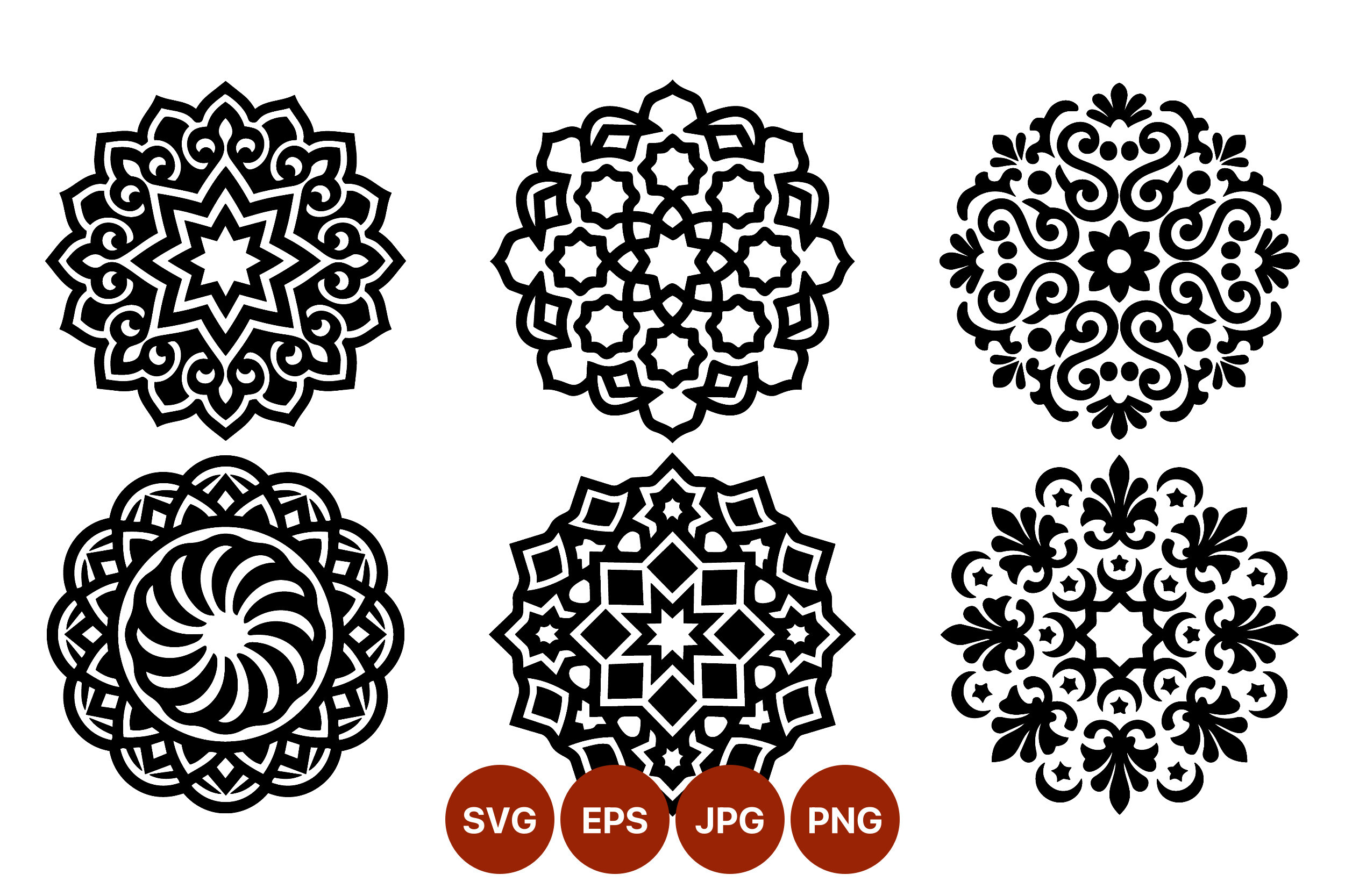 Ornamental Mandala Round Vector Graphic by DesignVectx · Creative Fabrica