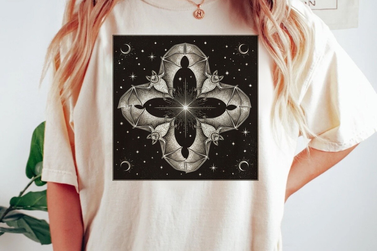 Ornate Bat Celestial Mandala Png