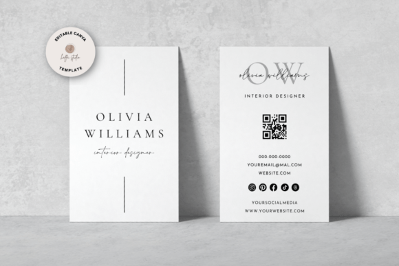 Simple Business Card Canva Template Graphic Print Templates By Haffa Studio