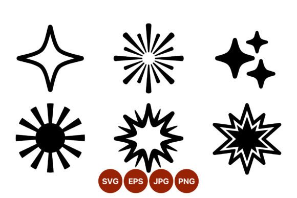 Spark and Starburst Vector Icons