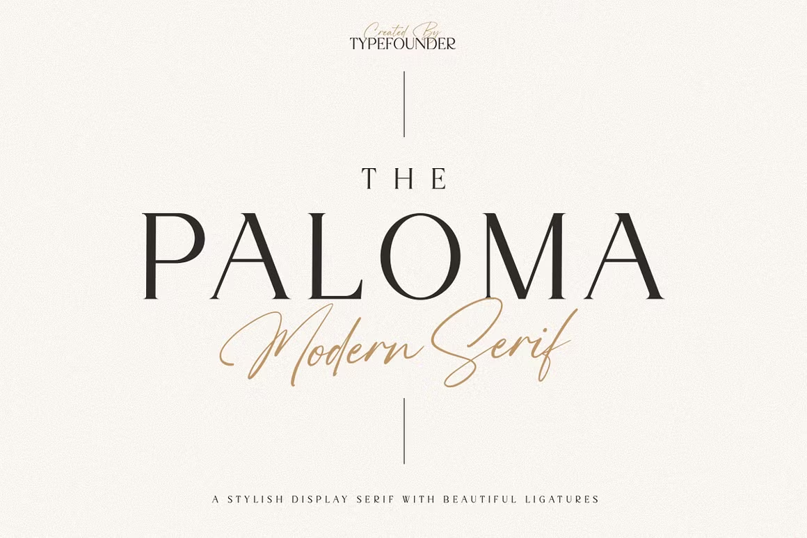 The Paloma preview, elegant minimal serif font
