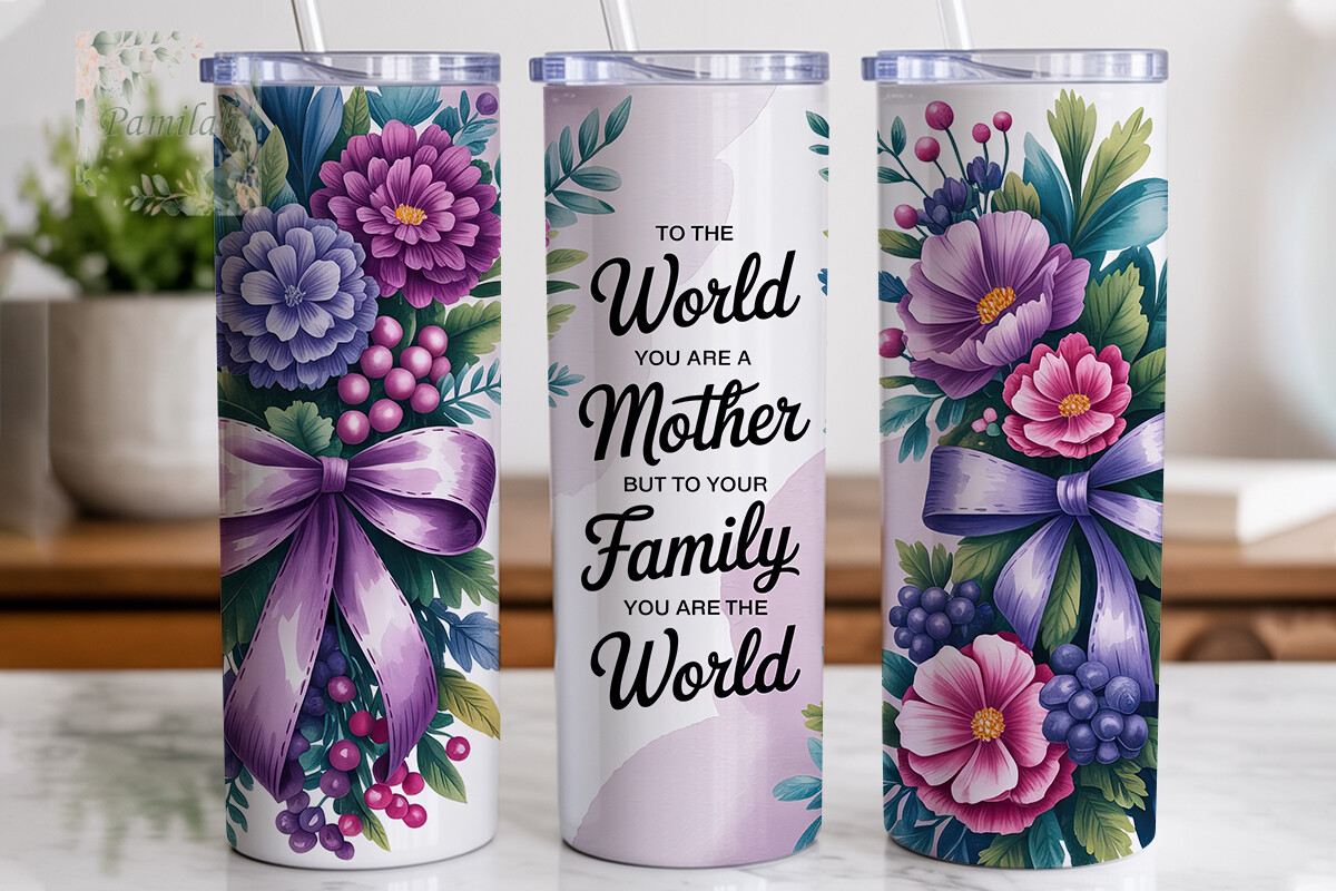 Watercolor Floral Mother's Day Wrap Graphic by Pamilah · Creative Fabrica