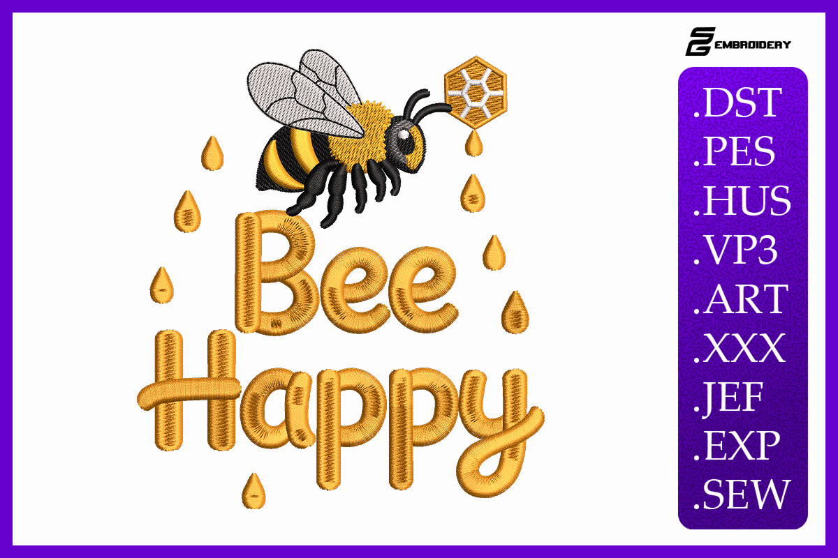 Bee Happy Quote