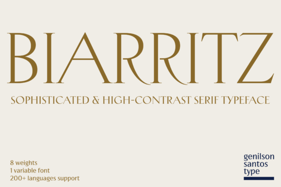 Biarritz Serif Font By Genilson Santos