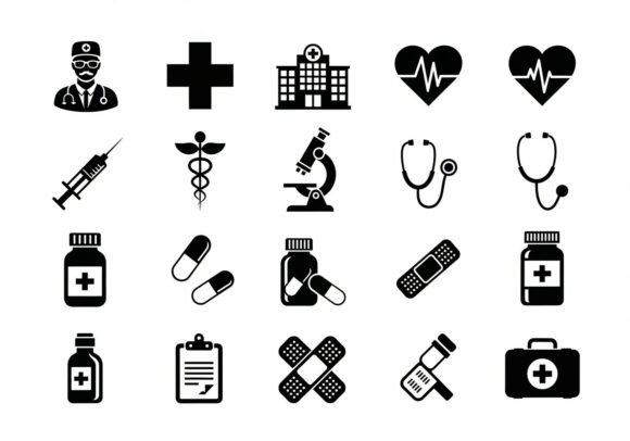 Black and White Medical Pills Grafik Druckbare Illustrationen Von MD ABDUL MOMIN