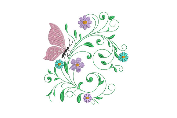 Butterfly and Flowers