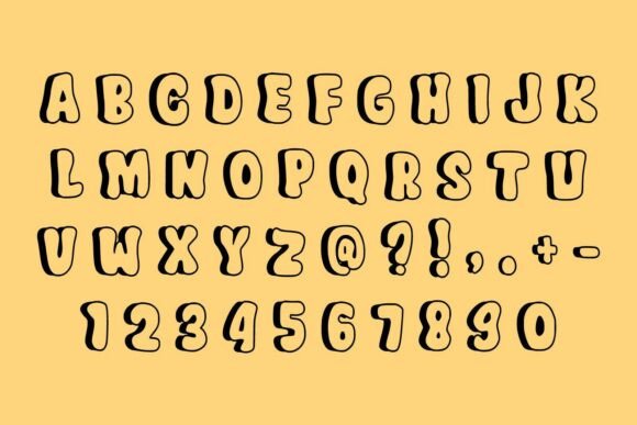 Chunky Outline Font - Preview 4