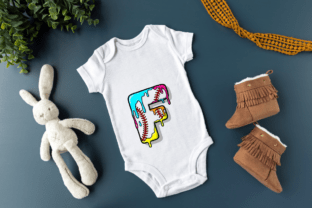 Colorful Drippy Baseball Alphabet a-Z Graphic by Hamees Store ...