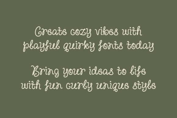 Curly Unique Font - Preview 4