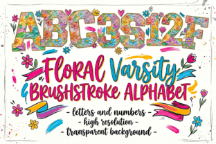 Floral Alphabet Png Alphabet Letters Png Graphic by Artistic Revolution ...