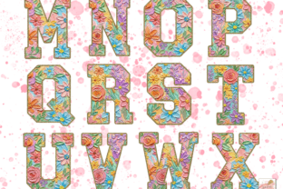 Floral Alphabet Png Alphabet Letters Png Graphic by Artistic Revolution ...