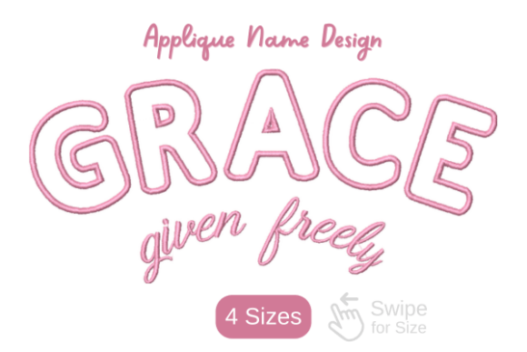Grace Given Freely Applique