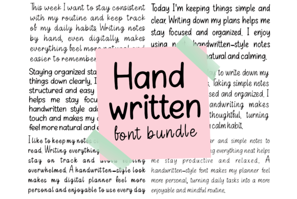 Handwritten Font Bundle Fonts